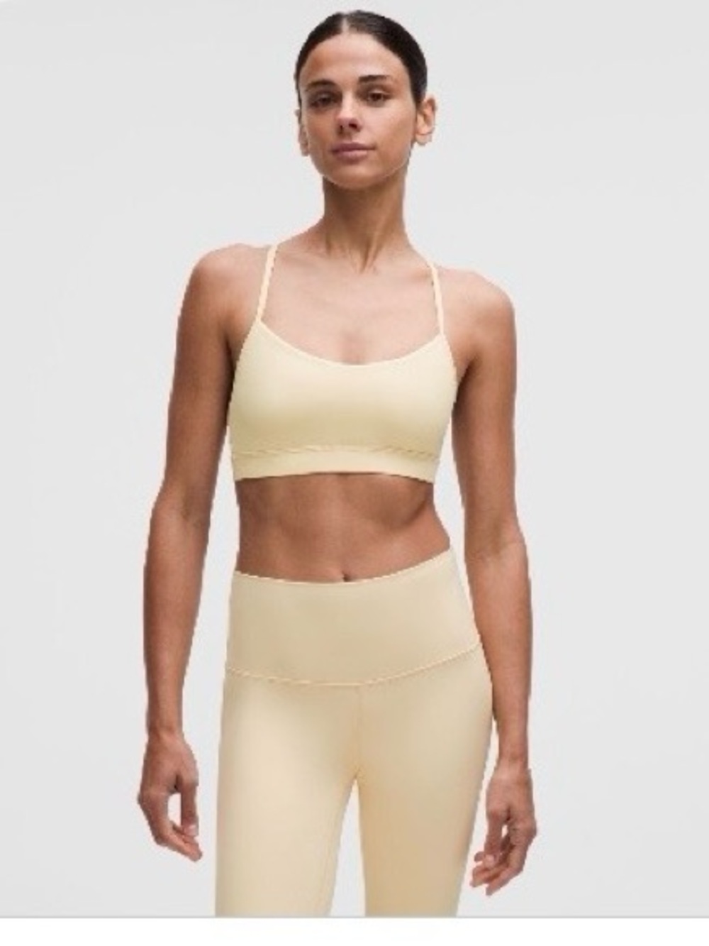 lululemon Flow Y Bra - Butter Cream